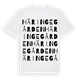 White t-shirt med Häringegården ordlek t-shirt