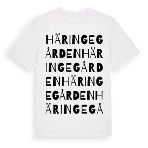 Häringegården ordlek t-shirt – ekologisk bomull t-shirt från Pinshirt
