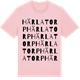 Pink Cotton t-shirt med Härlatorp ordlek t-shirt