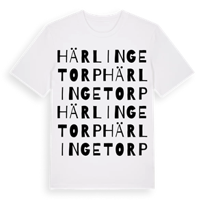 Härlingetorp ordlek t-shirt – ekologisk bomull t-shirt från Pinshirt