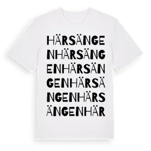 Härsängen ordlek t-shirt – ekologisk bomull t-shirt från Pinshirt