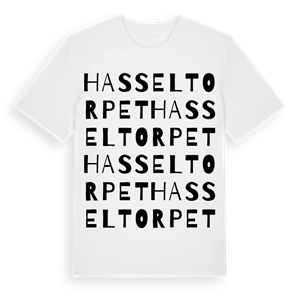 Hasseltorpet ordlek t-shirt – ekologisk bomull t-shirt från Pinshirt