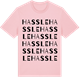 Pink Cotton t-shirt med Hassle ordlek t-shirt