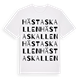 White t-shirt med Hästaskallen ordlek t-shirt