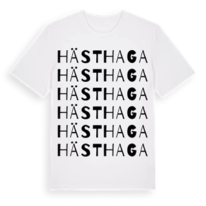 Hästhaga ordlek t-shirt – ekologisk bomull t-shirt från Pinshirt