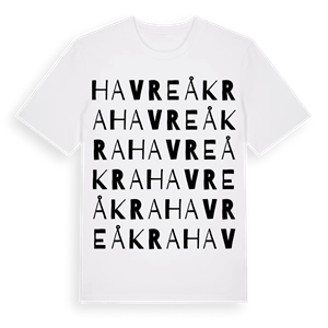 Havreåkra ordlek t-shirt – ekologisk bomull t-shirt från Pinshirt