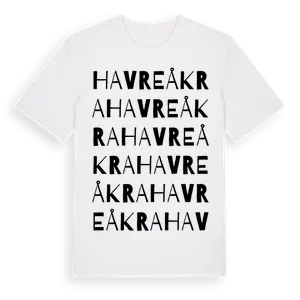Havreåkra ordlek t-shirt – ekologisk bomull t-shirt från Pinshirt