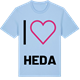 Blue Soul t-shirt med Jag älskar Heda t-shirt stort tryck