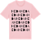 Pink Cotton t-shirt med Heda ordlek t-shirt