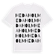 White t-shirt med Hedaholm ordlek t-shirt