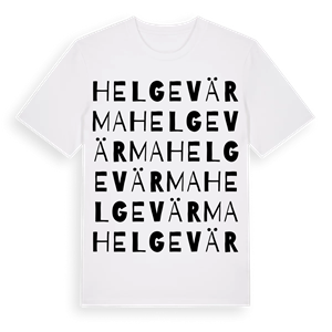 Helgevärma ordlek t-shirt – ekologisk bomull t-shirt från Pinshirt