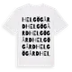 White t-shirt med Helgö Gård ordlek t-shirt