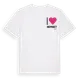 White t-shirt med Jag älskar Hemset t-shirt litet tryck