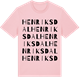 Pink Cotton t-shirt med Henriksdal ordlek t-shirt