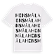 White t-shirt med Hensmåla ordlek t-shirt