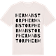 Vintage White t-shirt med Hermanstorp ordlek t-shirt