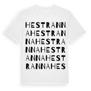 Hestranna ordlek t-shirt – ekologisk bomull t-shirt från Pinshirt