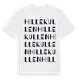 White t-shirt med Hillekullen ordlek t-shirt