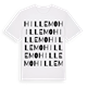 White t-shirt med Hillemo ordlek t-shirt
