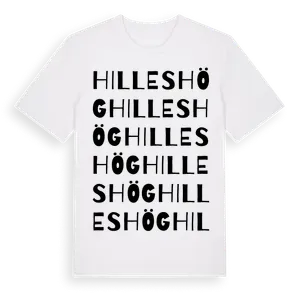 Hilleshög ordlek t-shirt – ekologisk bomull t-shirt från Pinshirt