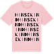 Pink Cotton t-shirt med Hinsekind ordlek t-shirt