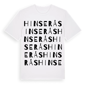 Hinserås ordlek t-shirt – ekologisk bomull t-shirt från Pinshirt