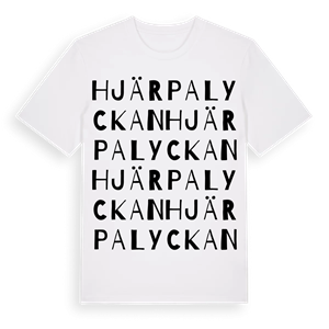 Hjärpalyckan ordlek t-shirt – ekologisk bomull t-shirt från Pinshirt