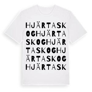 Hjärtaskog ordlek t-shirt – ekologisk bomull t-shirt från Pinshirt