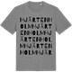 Mid Heather Gray t-shirt med Hjärtenholm ordlek t-shirt