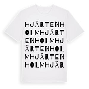 Hjärtenholm ordlek t-shirt – ekologisk bomull t-shirt från Pinshirt