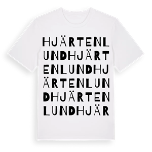Hjärtenlund ordlek t-shirt – ekologisk bomull t-shirt från Pinshirt