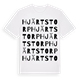 White t-shirt med Hjärtstorp ordlek t-shirt
