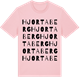 Pink Cotton t-shirt med Hjortaberg ordlek t-shirt