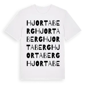 Hjortaberg ordlek t-shirt – ekologisk bomull t-shirt från Pinshirt