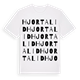 White t-shirt med Hjortalid ordlek t-shirt