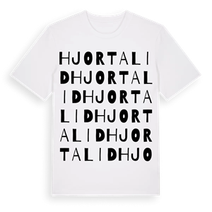Hjortalid ordlek t-shirt – ekologisk bomull t-shirt från Pinshirt