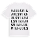 White t-shirt med Hjulsvik ordlek t-shirt