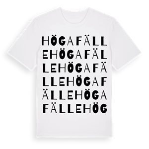 Högafälle ordlek t-shirt – ekologisk bomull t-shirt från Pinshirt