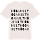 Vintage White t-shirt med Högahult ordlek t-shirt