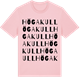 Pink Cotton t-shirt med Högakull ordlek t-shirt