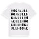 White t-shirt med Högakull ordlek t-shirt