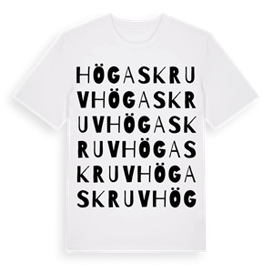 Högaskruv ordlek t-shirt – ekologisk bomull t-shirt från Pinshirt