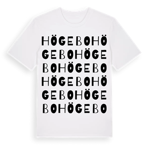 Högebo ordlek t-shirt – ekologisk bomull t-shirt från Pinshirt