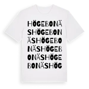 Högebonäs ordlek t-shirt – ekologisk bomull t-shirt från Pinshirt