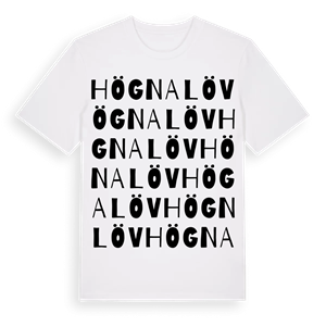 Högnalöv ordlek t-shirt – ekologisk bomull t-shirt från Pinshirt