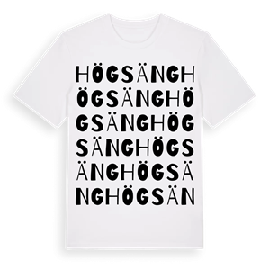 Högsäng ordlek t-shirt – ekologisk bomull t-shirt från Pinshirt