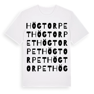 Högtorpet ordlek t-shirt – ekologisk bomull t-shirt från Pinshirt