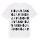 White t-shirt med Höjavång ordlek t-shirt