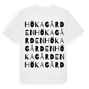 Hökagården ordlek t-shirt – ekologisk bomull t-shirt från Pinshirt
