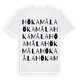 White t-shirt med Hökamåla ordlek t-shirt